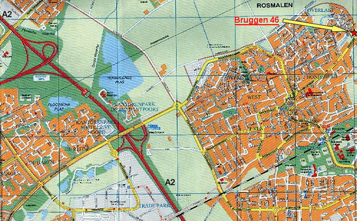 Location map of Bruggen 46
